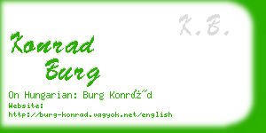 konrad burg business card